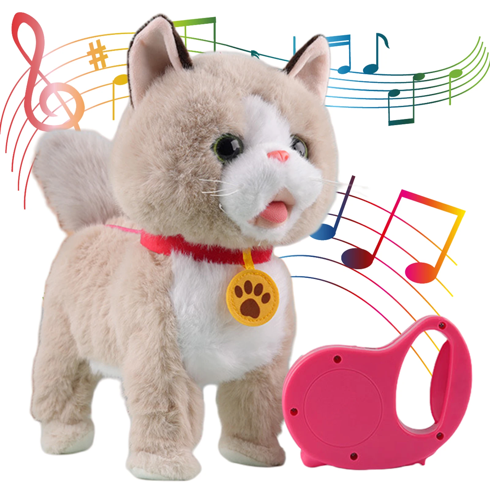 لعبة قطيفة تفاعلية إلكترونية مع مقود تحكم عن بعد تفاعلي لطيف من القطيفة روبوت جرو كلب حيوانات محشوة للأعمار من 4 سنوات فما فوق