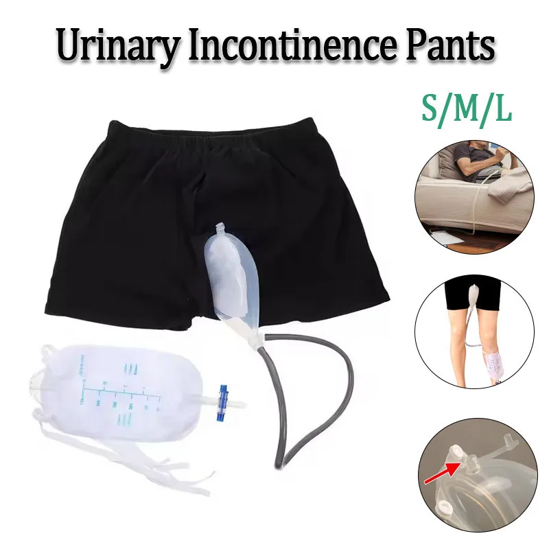 

Washable Urinary Incontinence Pants for Men/Elderly TPU-Urinal Bag Catheter Urinary Leg Bag Holder