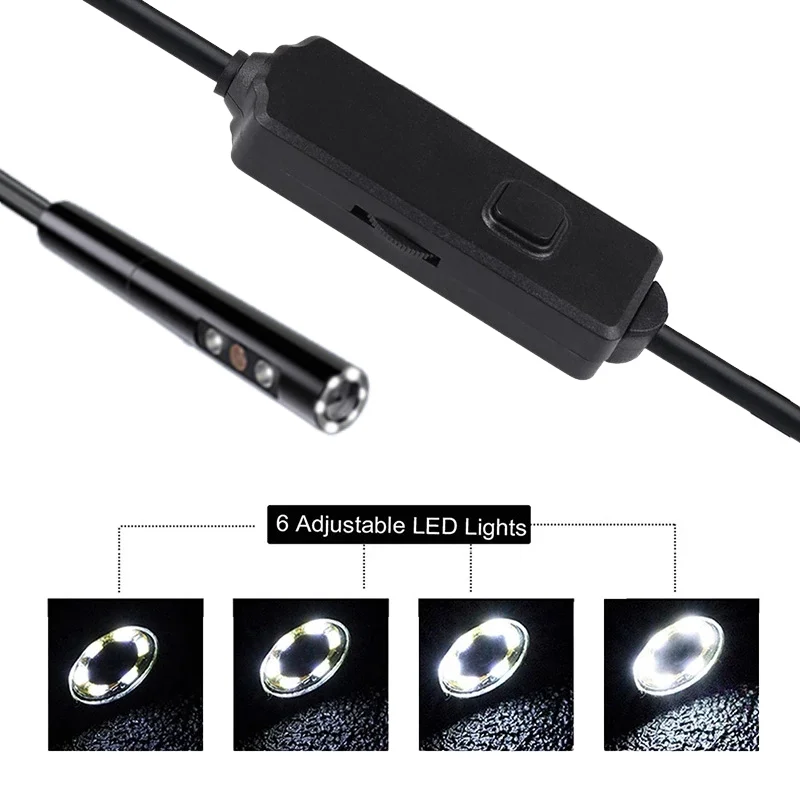 3.9mm 4.9mm Dual Lens Camera Endoscope  HD 720P 3 In 1 for Type-C/Android/PC Borescope Car Inspection