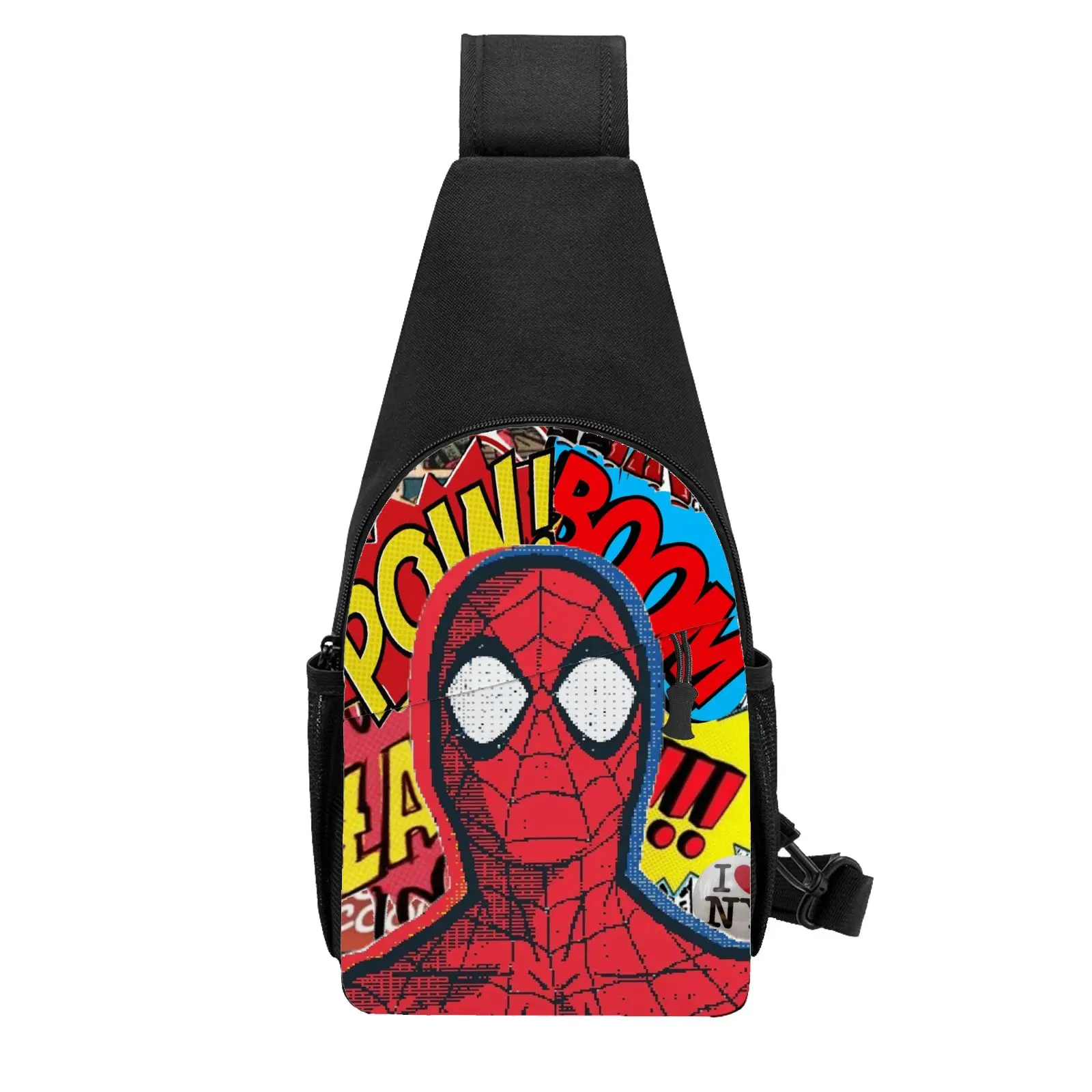 

1pc Marvel Spider-Man Pop Art Chest Sling Bag Adjustable Strap for Gym & Commute