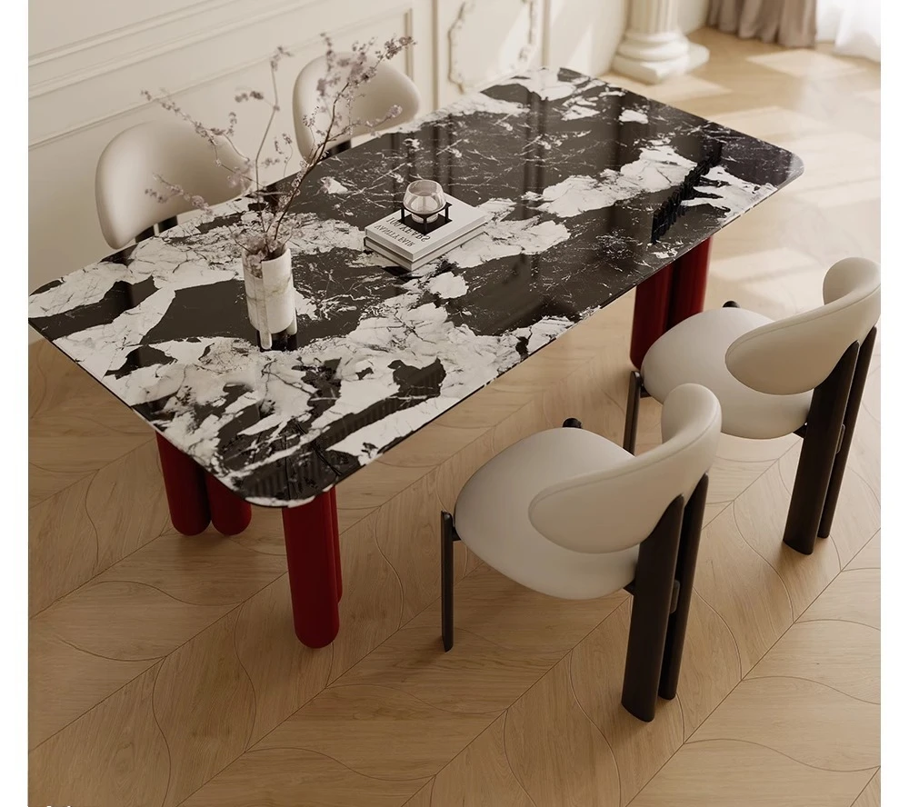 Длинный обеденный стол из натурального камня, Bulgari, черный итальянский светлый роскошный минималистичный мраморный стол