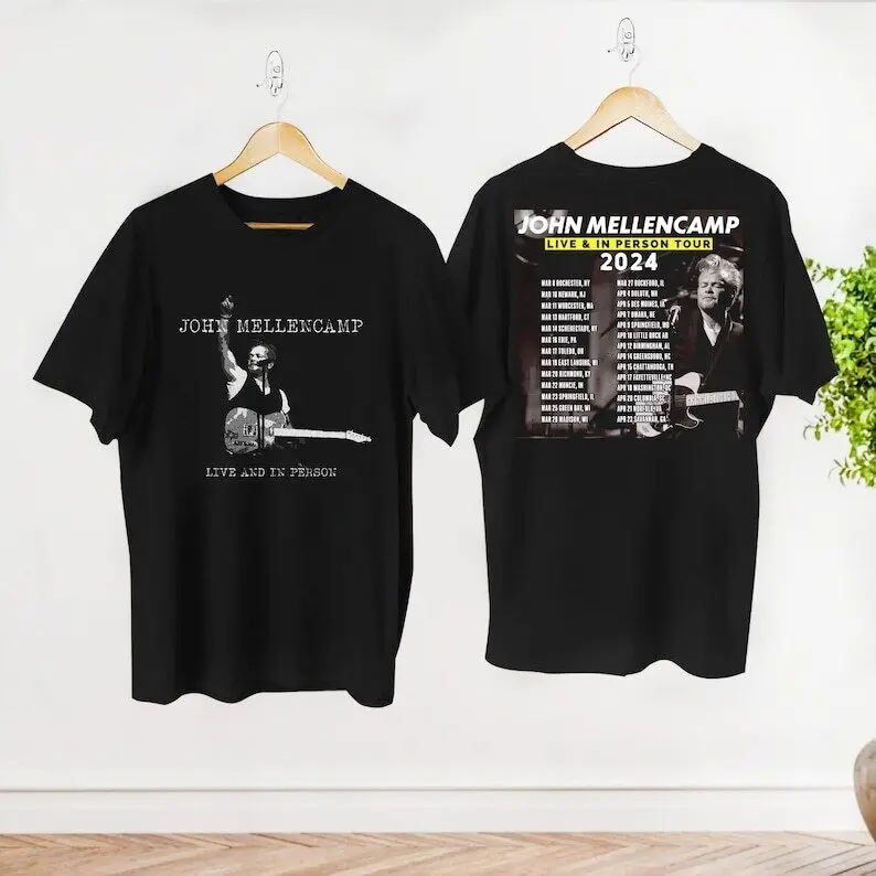 

2024 John Mellencamp Live And In Person Tshirt, John Mellencamp Vintage Shirt