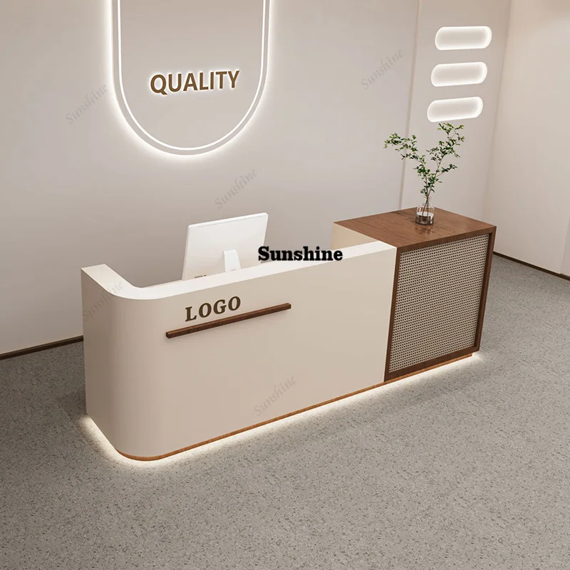

Стойки ресепшн с логотипом, эстетичные, для помещений, роскошные, компьютерные, современные, мебель для приемных зон