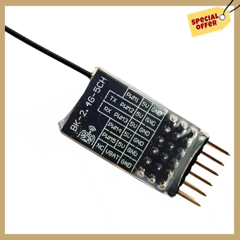 ELRS 2,4 ГГц 5-канальный ШИМ-приемник Expresslrs с 2Dbi 2,4G медная трубчатая антенна Протокол ШИМ/CRSF для RC FPV Дрон с фиксированным крылом-WMAN