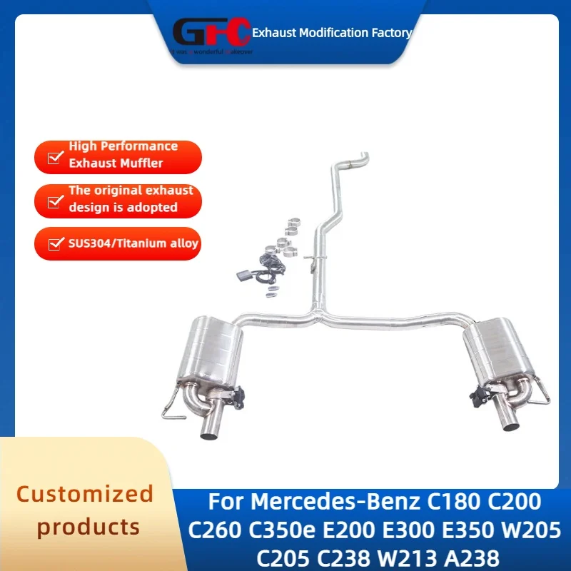 

Catback Valvetronic Exhaust Pipe for Benz C180 C200 C260 C350e E200 E300 W205 C205 C238 W213 High-Performance Exhaust Muffler