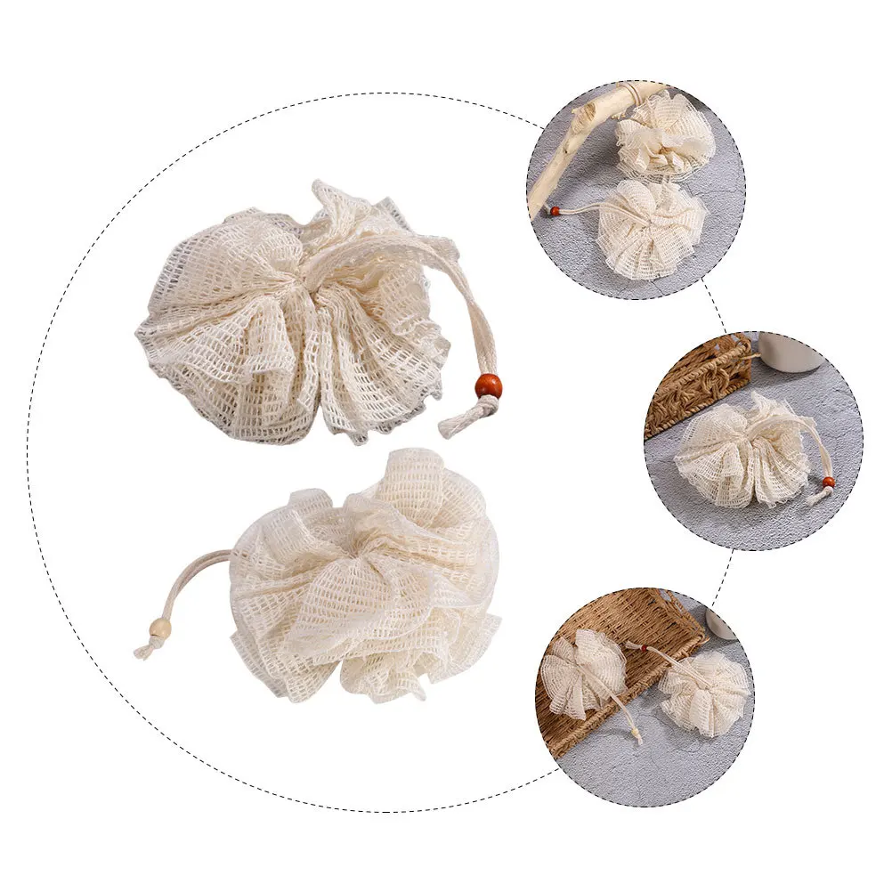

2Pcs Bath Loofah Shower Sponge Mesh Balls Soft Body Scrubbers Exfoliating Shower Puff for Quick Dry Body Wash Sponge
