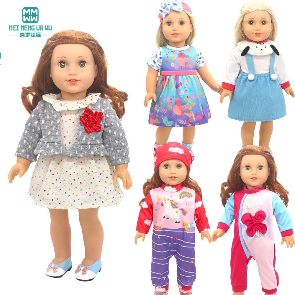 mini Doll clothes Fashion Jacket suits, casual suits, dresses shoes fits 45 cm American doll and New Born Doll accessories