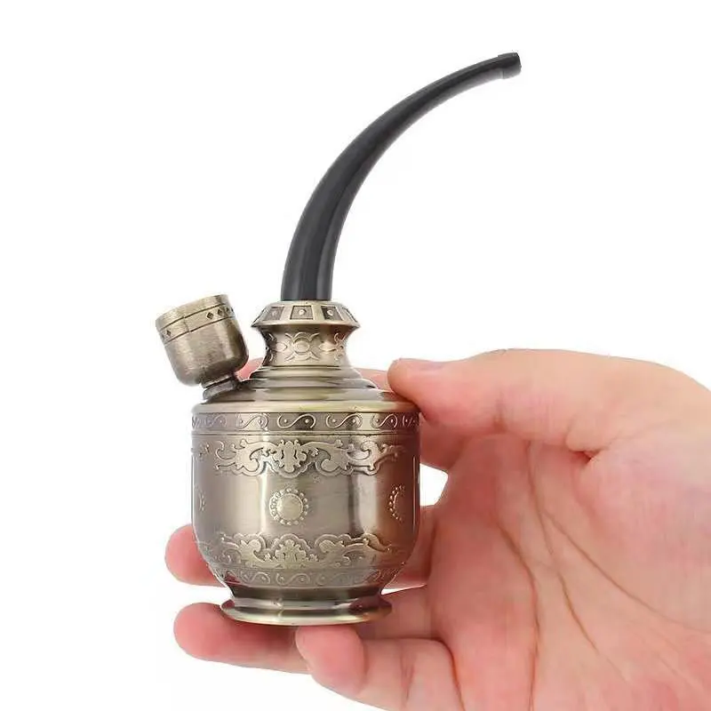 

1pc Water Smoking Pipe Hookah Cigarette Bottle Holder Pipe Hookah Filter Smoke Metal Tube Filter Tar