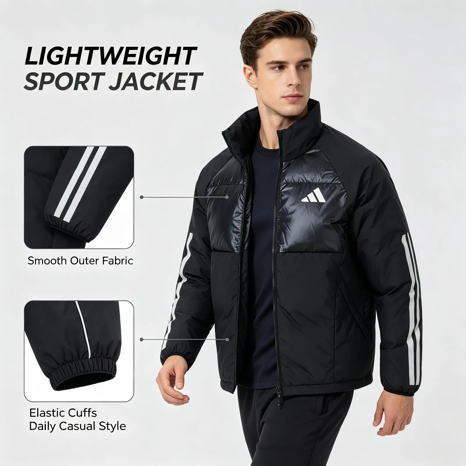 Adidas LW DOWN JKT JG5923 Official Genuine Men's Down Winter Sports Casual Wear Warm Windproof Short Jacket