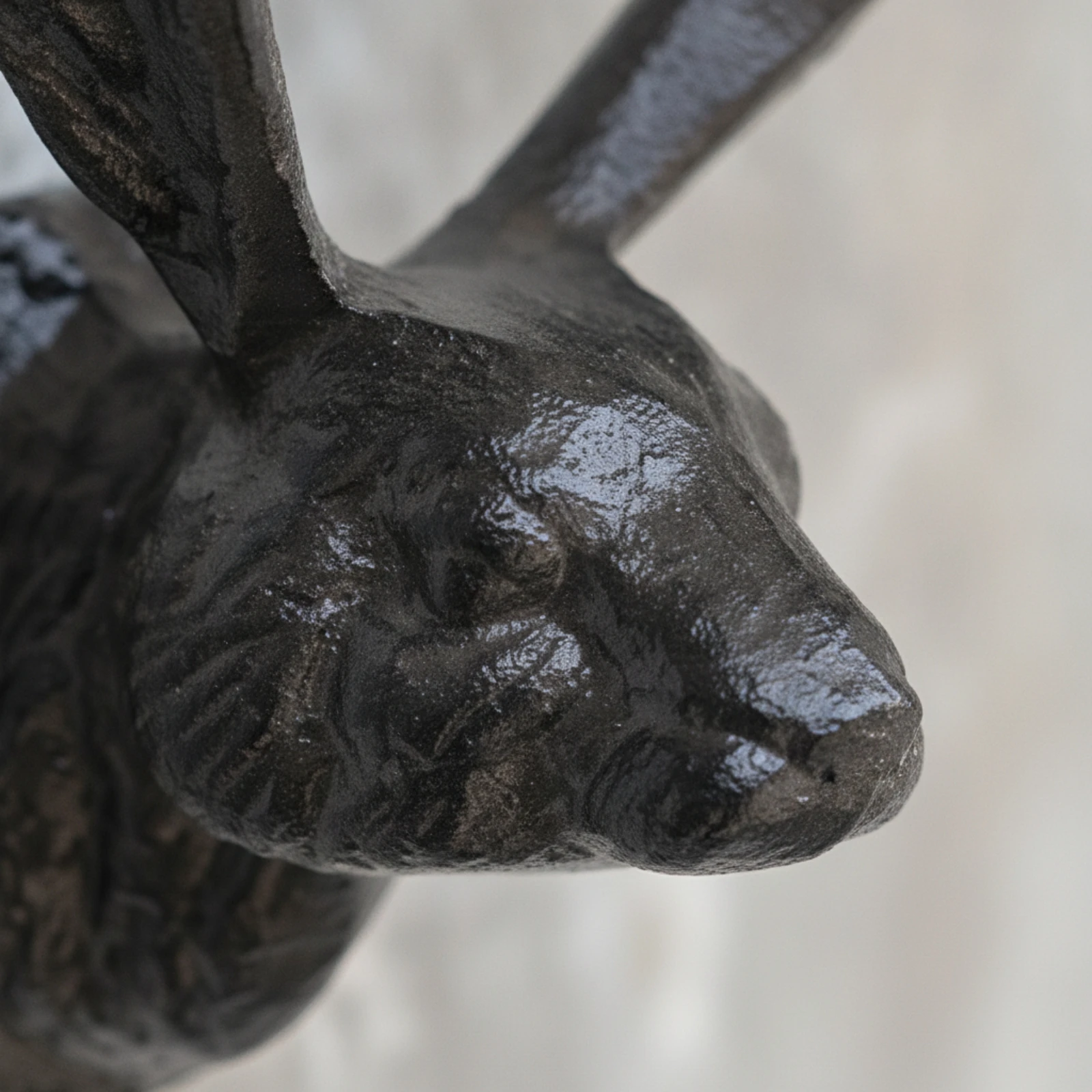 Rabbit Head Hook Antique-Style Rabbit Wall Hook Decorative Rustic for Entryway, Hallway