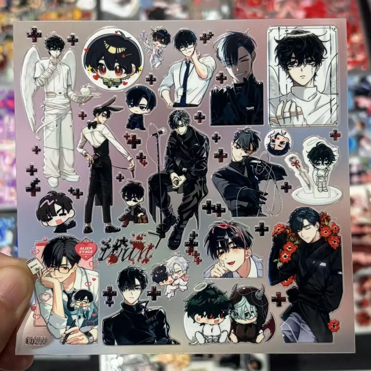 Anime Alien Stage Ivan Till 3D Embossed Stickers  Stereo Raised Texture Decals for Journal Phone Laptop DIY Decor Cosplay Props