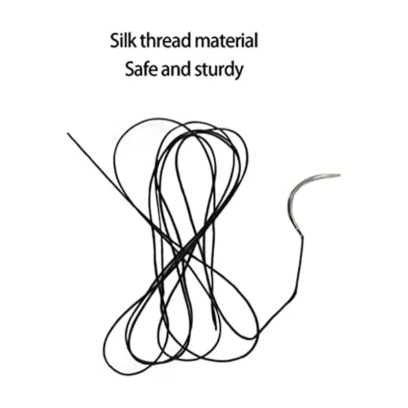 

36Pcs Suture Set, Silk Thread Suturing Kit With Curvedneedle Wound Suture Practice Thread For Clinic For Veterinary