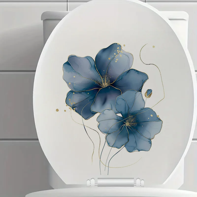 

Абстрактные синие цветы наклейки