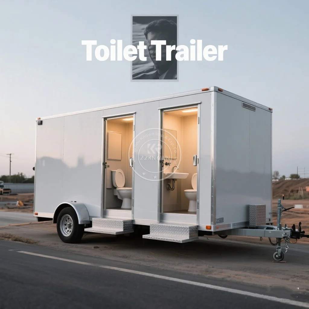

Portable Toilet Trailer Luxury Restroom Trailer Outdoor Caravan Shower Steel Modern Toilette Mobile Bathroom WC