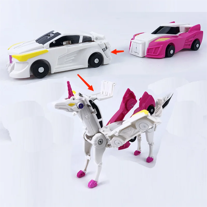 Jouet Robot Transformable Licorne – 2 Voitures Magnétiques Se Combinent En Pégase, Dès 6 Ans