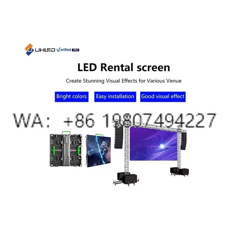 For Outdoor Waterproof 6m X LED Display Rental System 4000cd/sqm Brightness 3840Hz Refresh Rate Full Color 5-Year Warranty