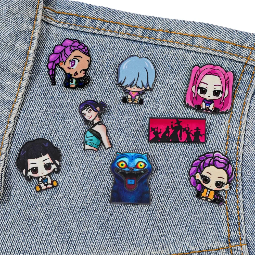 

Anime Cute Girl Group Enamel Pins Cool K-POP Brooch Lapel Pin Badge on Backpack Clothing Accessories Fashion Jewelry Fans Gifts