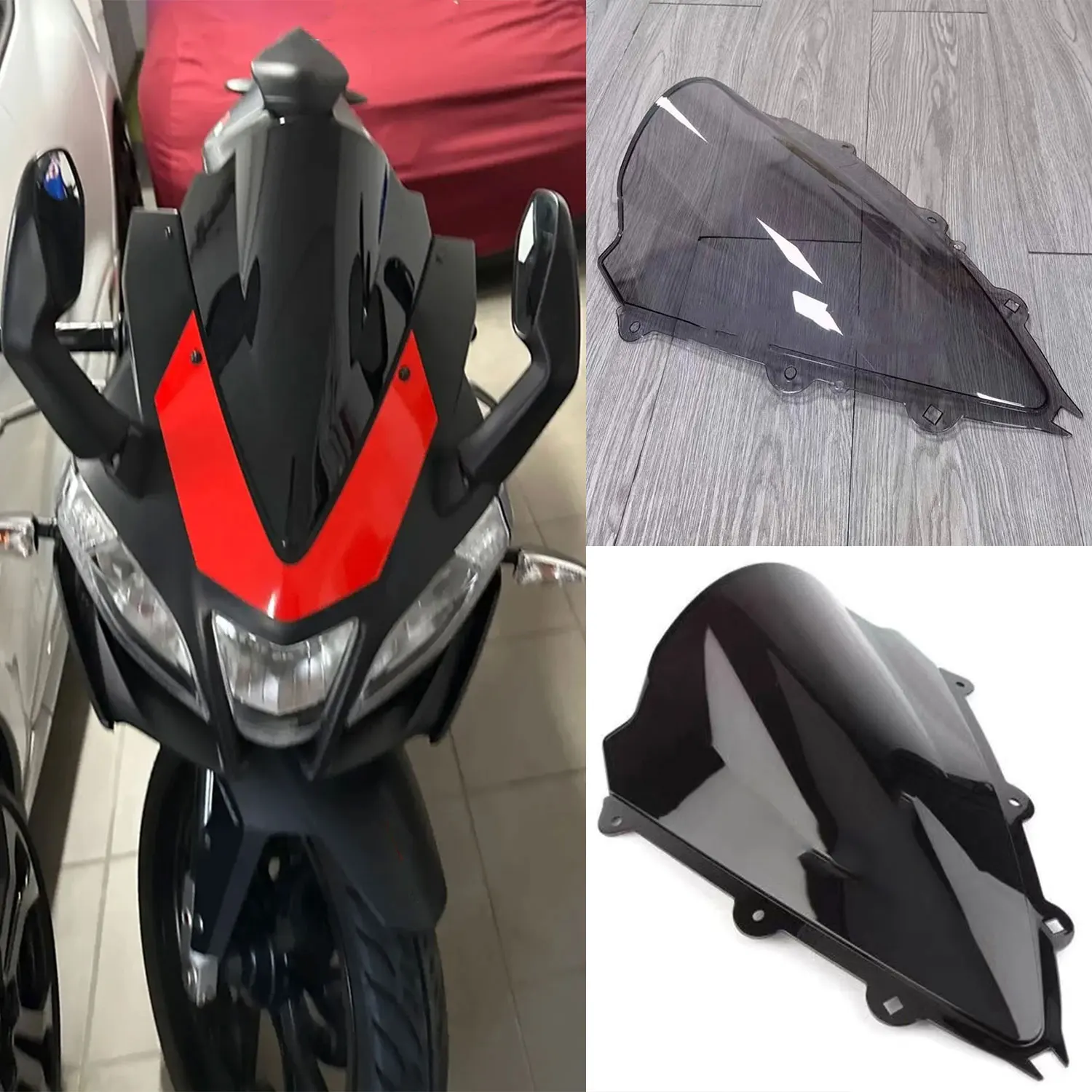 

For Aprilia RSV4 RSV-4 1000 R RS4125 RS4 125 50 2009 2010 2011 2012 2013 2014 RSV4R Windscreen Screen Windshield Wind Deflectors