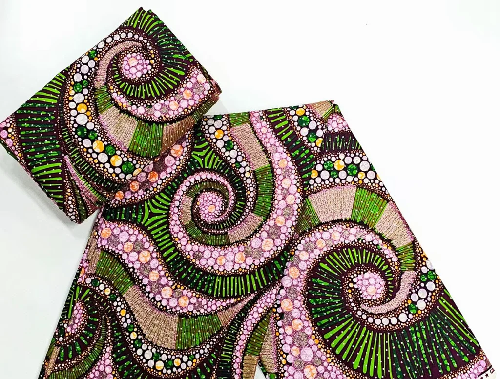 Vero e proprio Cera Olandese di Alta Qualità Nigeriano Ankara Tessuti Africano Vera Cera Con Pietre 6 Metri Indumento Cucito Vestito Della Signora Vestiti