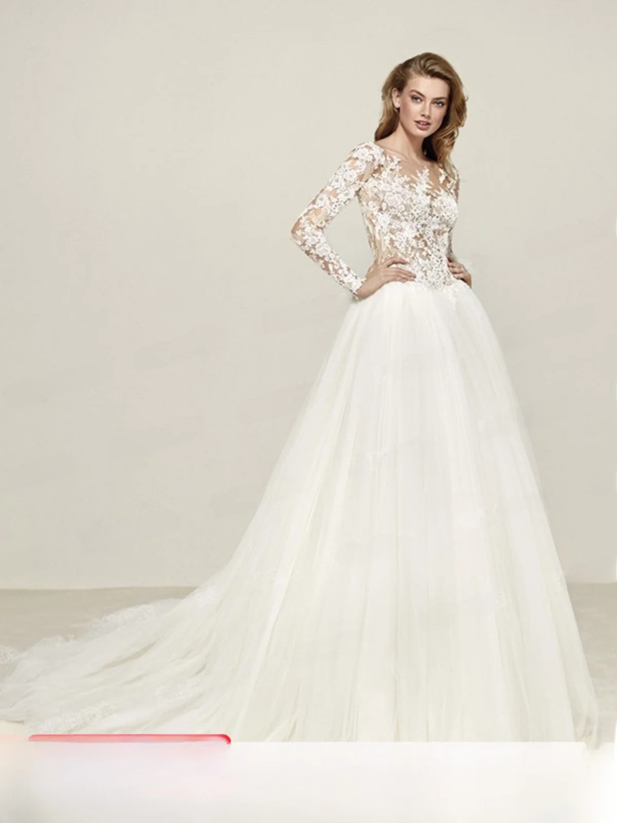 

Angel Wedding Dr Long Sve Lace Princ Bride Tailcoat Dr Faionable Polyester Chiffon One oulder mid Waist Zipper