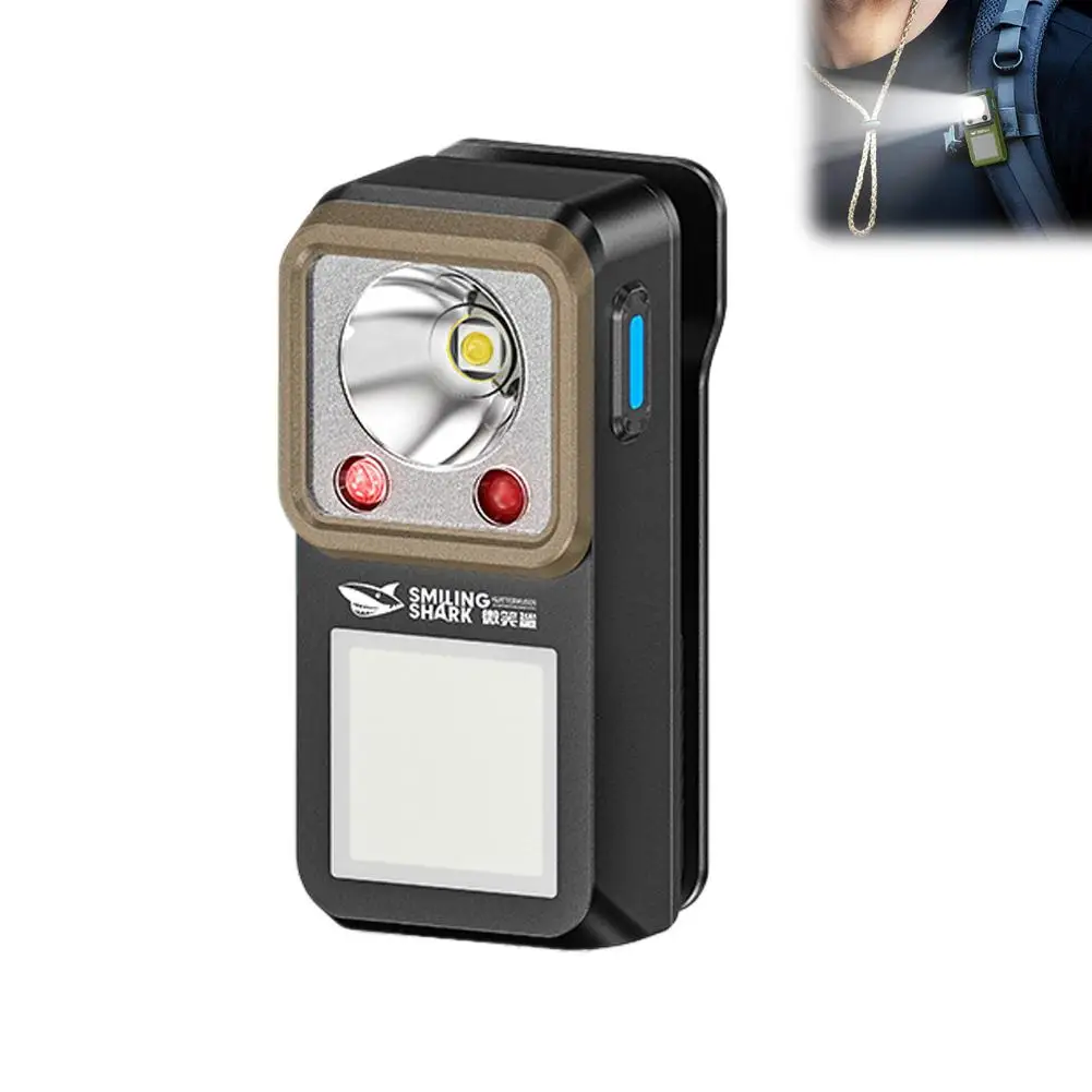 LED-Taschenlampe mit magnetischer Klemme für den Außenbereich, extrem langlebige Beleuchtung, Arbeits- und Notfall-Lampe, zum Aufstecken, wiederaufladbar, für Camping und Wandern