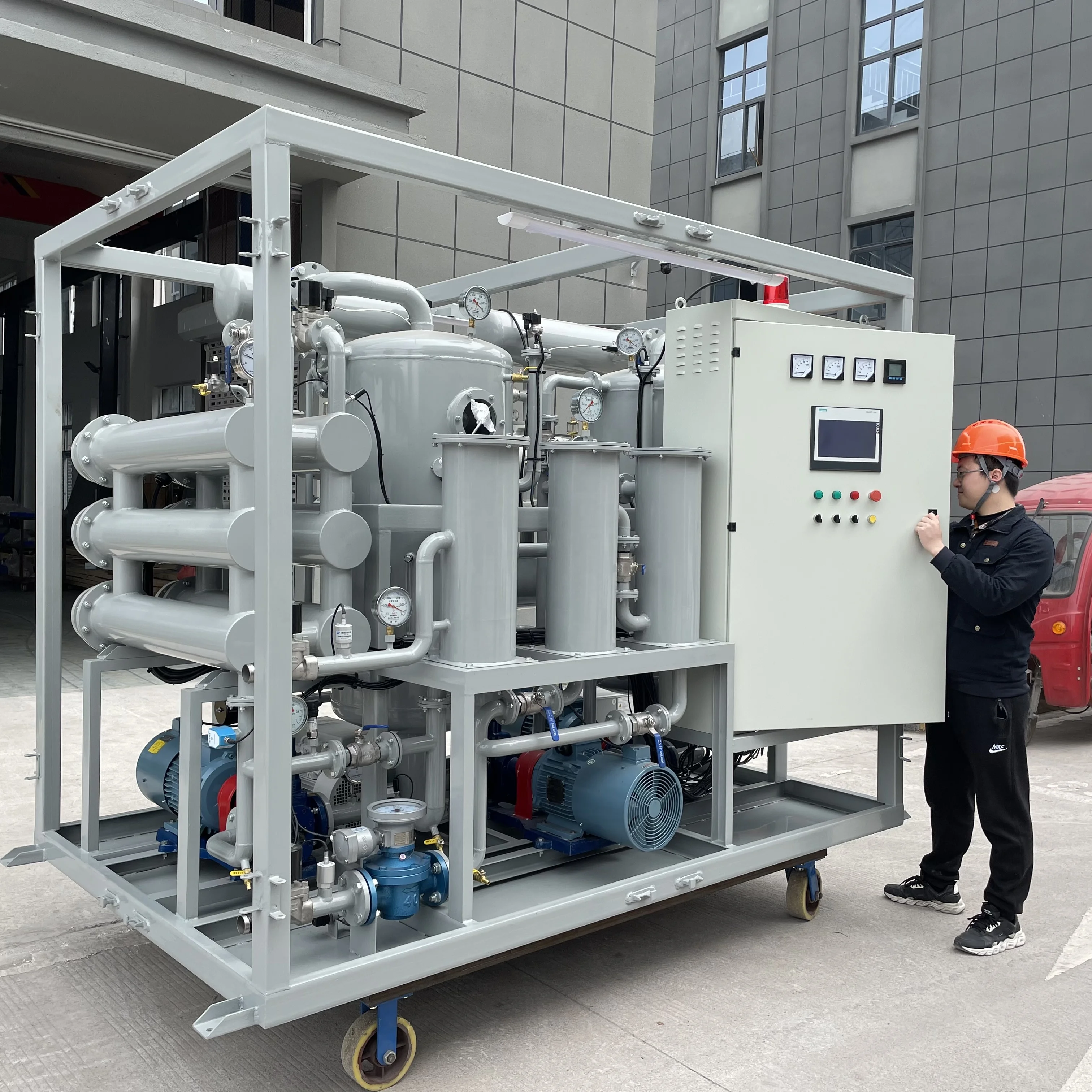 ZYD-S مقطورة مفتوحة من النوع المزدوج محول فراغ فاصل الزيت والماء #3