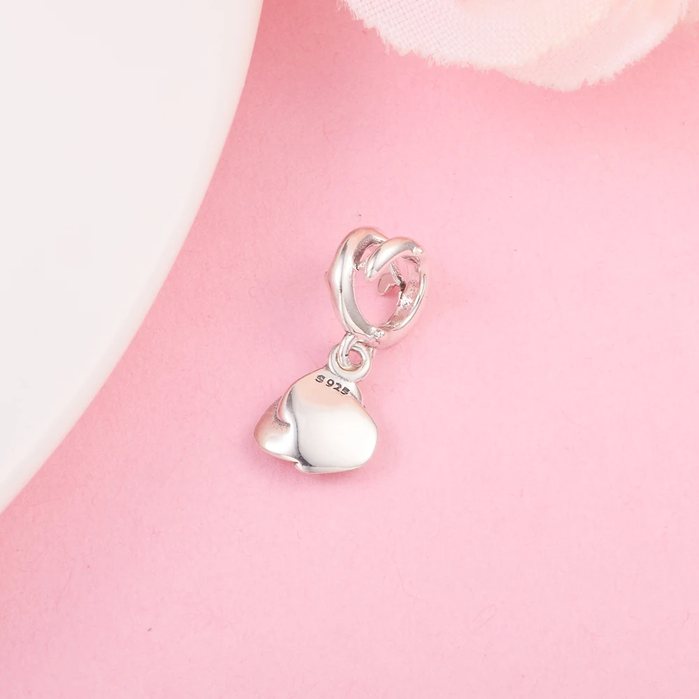 2024 Sterling Silver Jewelry Beads Rose in Bloom Dangle Charm Crystals Mother Kids Pendant Free Shipping Item Beads For Woman