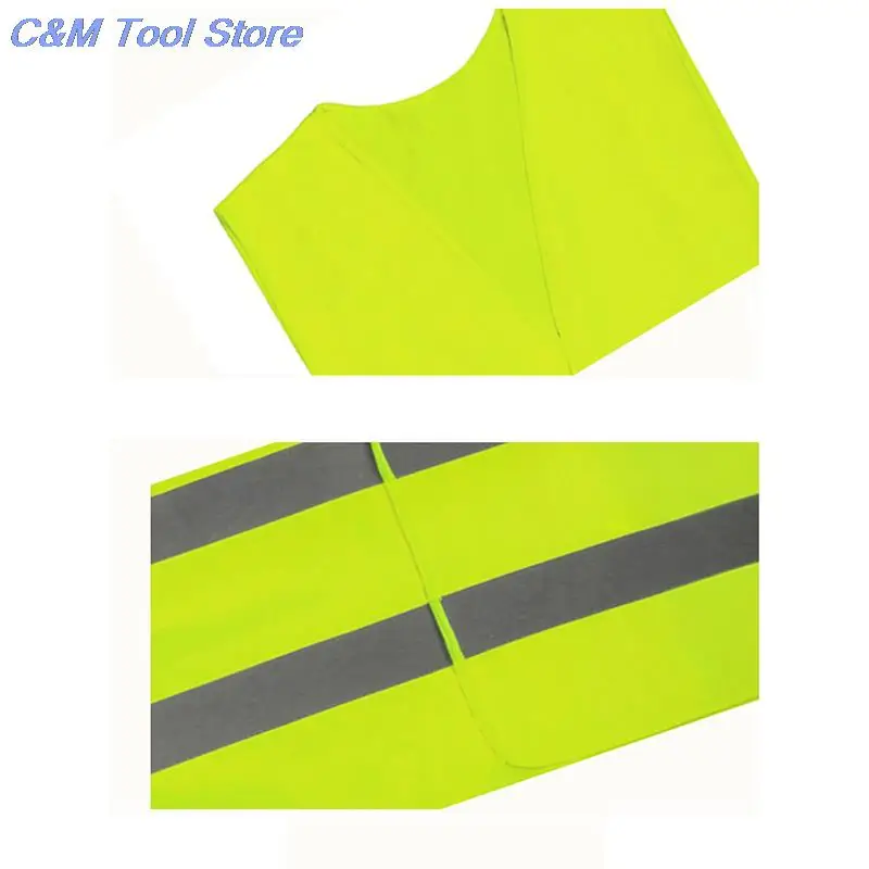 Chaleco reflectante de seguridad para el día y la noche, ropa de trabajo de alta visibilidad, color naranja y amarillo, 1 unidad, novedad