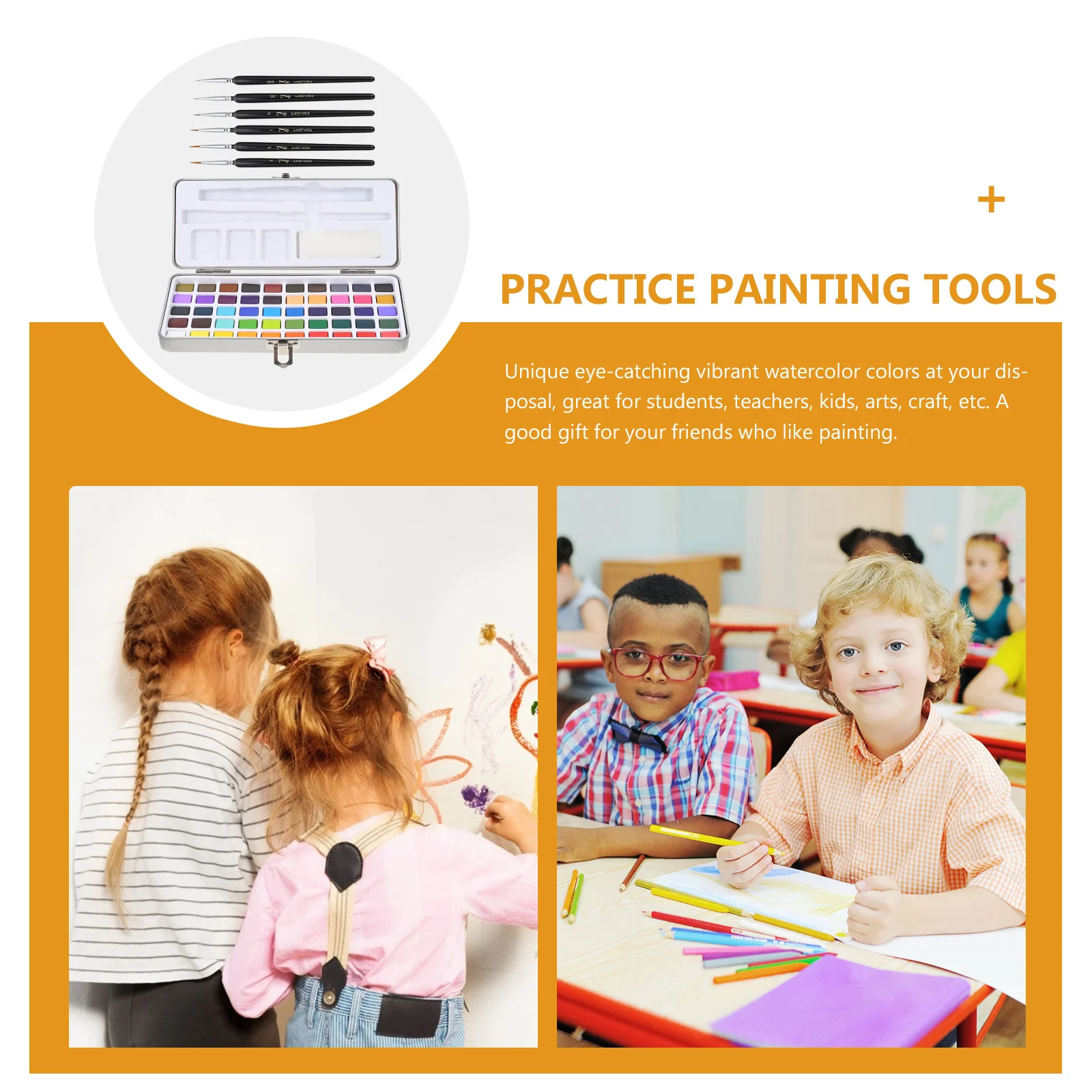 

1 set 1 Set Solid Watercolor Pigment Kit For Artists Adults Professional Portable Painting Tools Drawing Practice Colorful