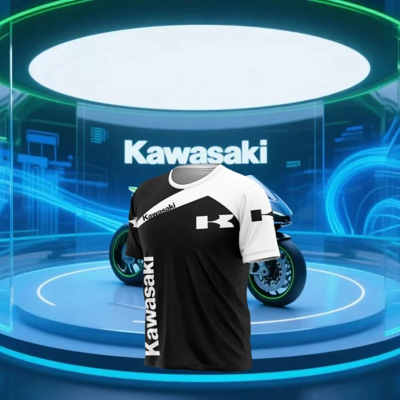 

Kawasaki Summer Outdoor Sports Popular Quick Drying Breathable Motorcycle T-shirt Thin Motorcycle Sports Comfortable T-shirt