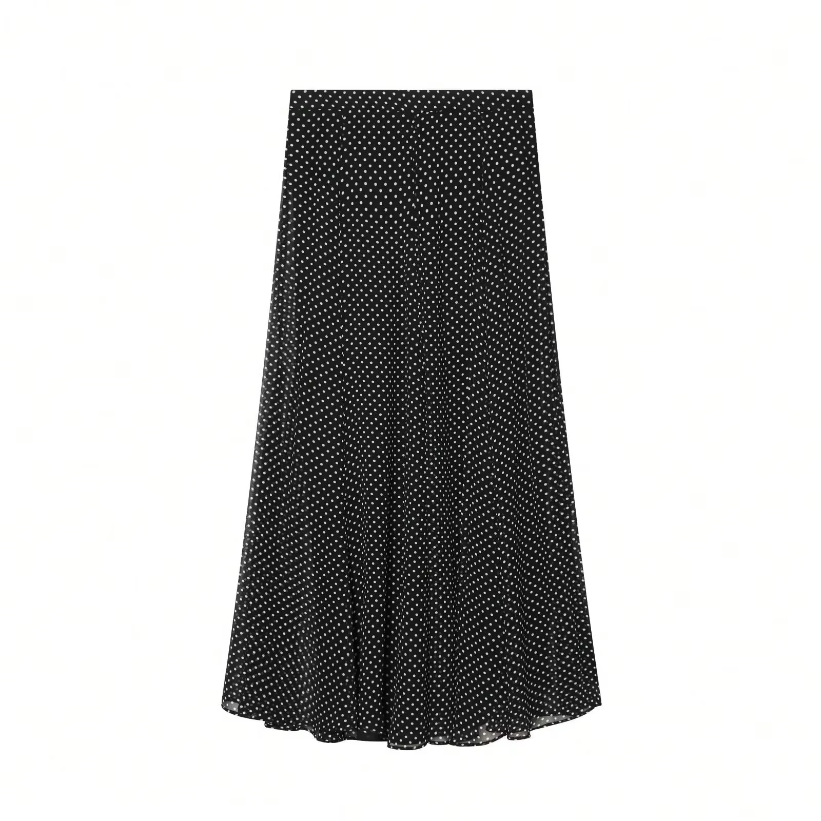 HH Damen Eleganter Polka-Dot-Print Rockanzug Langarm-Oberteil mit Schleife und Schnürung Schicker Plissierter Langer Rock 2026 Mode Streetwear – Detail 13
