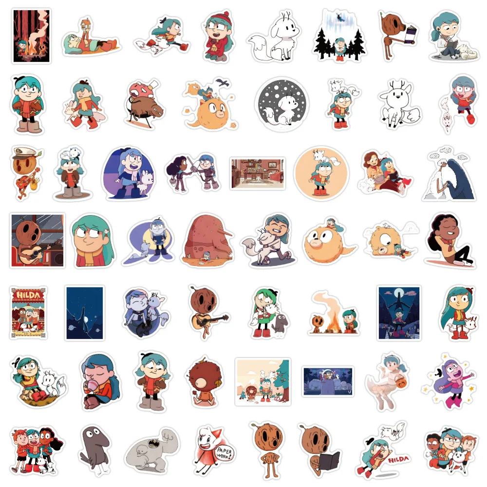 110PCS Cartoon Anime Hilda Sticker Waterproof Notebook Graffiti DIY Phone case Toy Wholesale Children Adventure Sticker