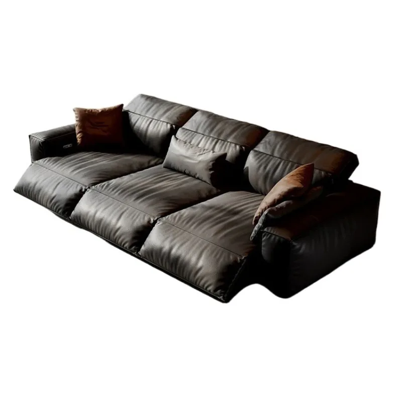 

Furniture Italian minimalist tofu sofa electric function sofa adjustable