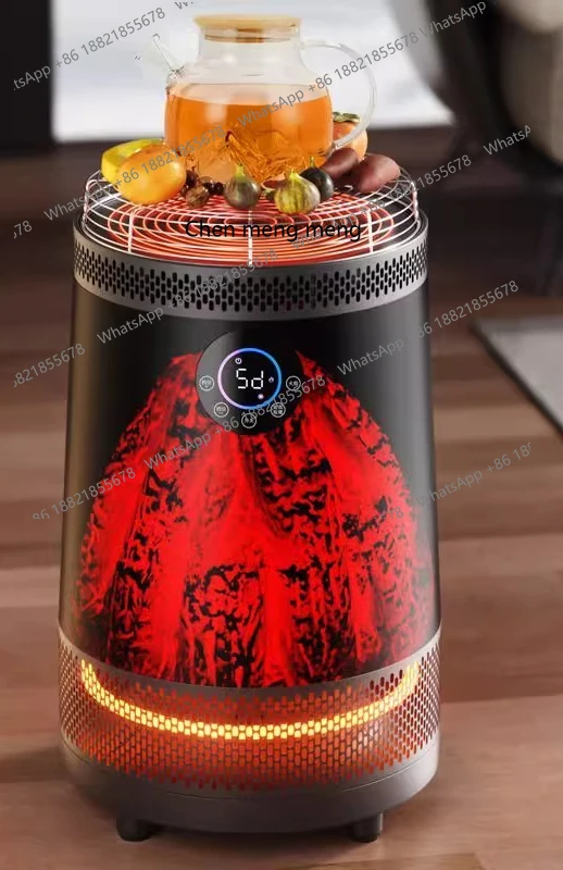 Fogão multifuncional para fabricação de chá, aquecedor elétrico doméstico, ventilador, controle de temperatura duplo