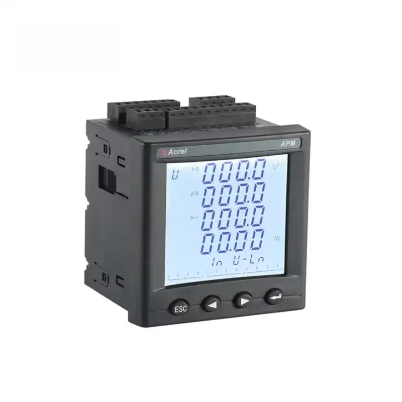 APM800 96*96mm Three Phase Full Power Type 220 v Leakage Measuring Panel Meter with Rs485