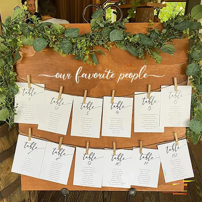 2pcs Find Your Seat Vinyl Decal Wedding Sign Mirror Sticker Welcome to Wedding Table Chart Sign Wedding Seating Chart Decoration - view 3