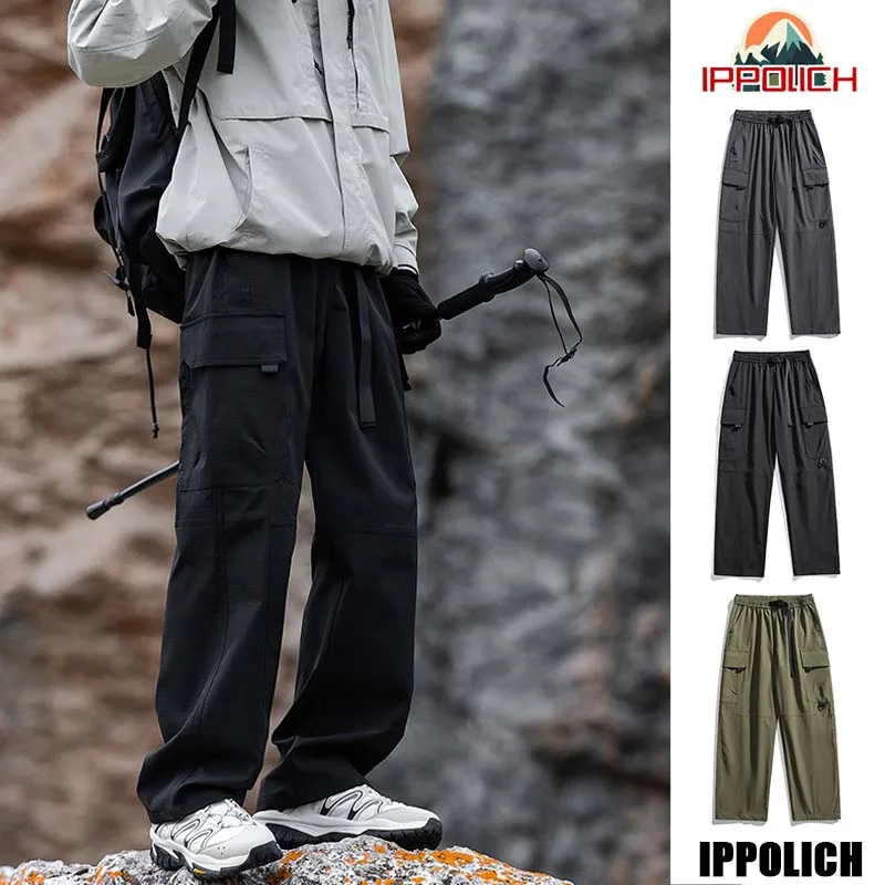 Men\'s Hiking Pants Spring Autumn Quick Drying Waterproof Breathable Side Pockets Fishing Camping Huntting Outdoor Sport Pants