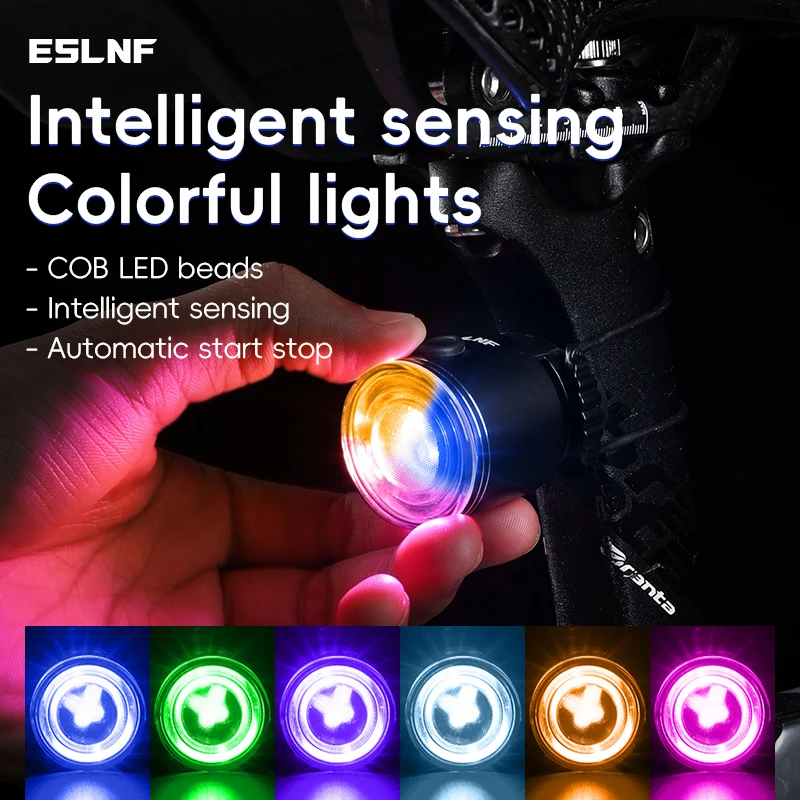 

Team Sync Tail Light Auto Brake Sensing Bicycle Rear Light LED Rechargeable Waterproof Cycling Taillight Colorful Bicycle Light