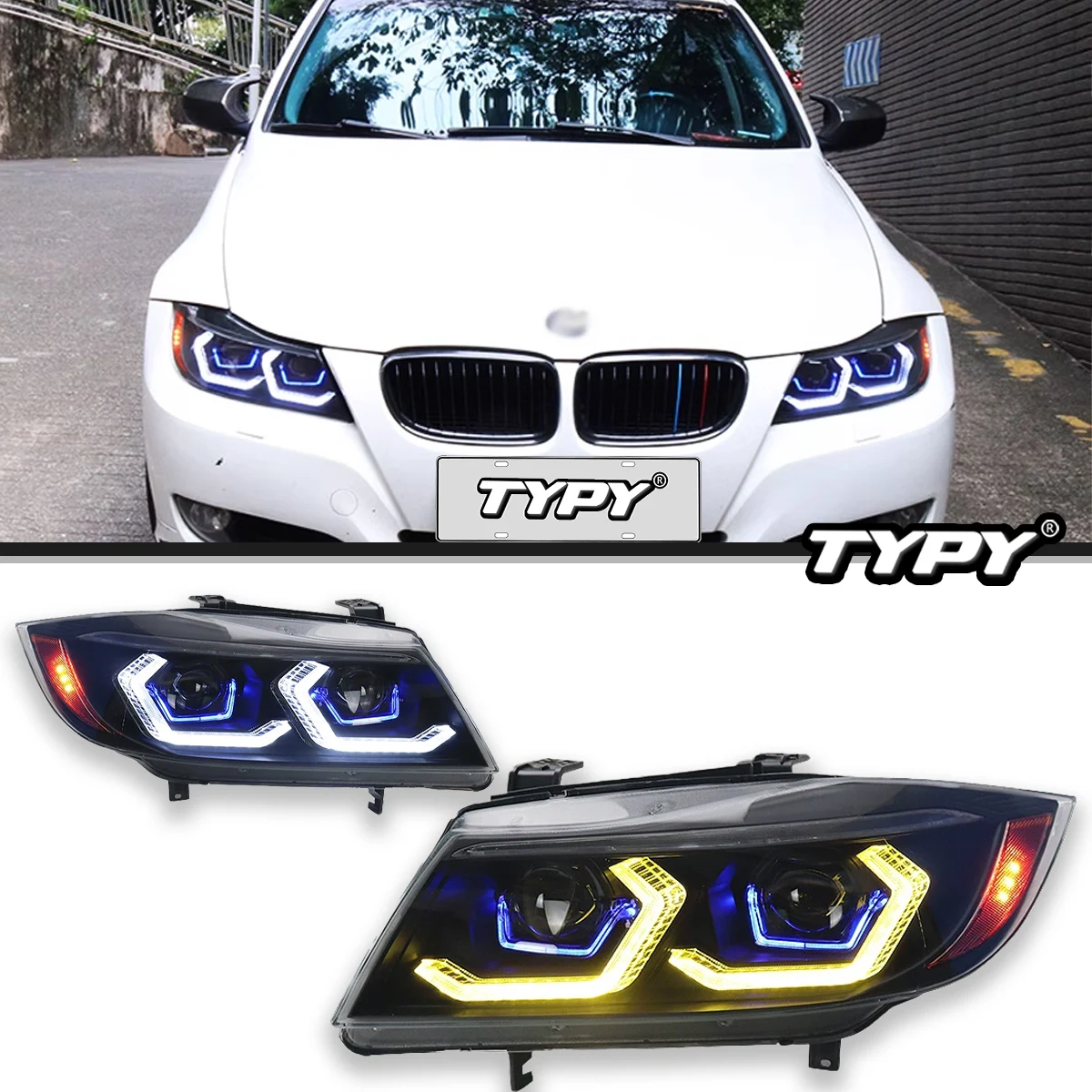 

TYPY Car Lights For BMW 3 Series E90 Headlight 2005-2012 LED Projetor head Lamp Upgrade Projector Lens Accessories Kit