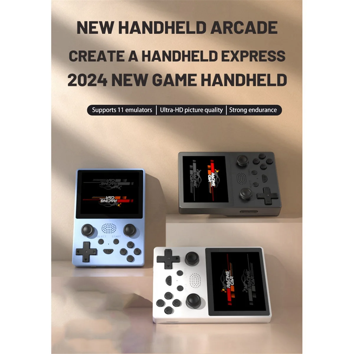 X5 Portable Game Arcade for PS1 Simulator Console 15000 + Gaming 2000mAh Battery 3.5inch IPS Screen Game Console Black