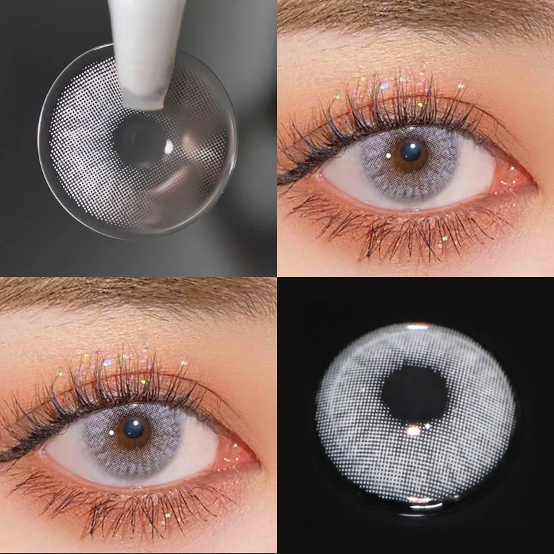 1 paire de lentilles de Contact colorées, lentilles circulaires de couleur pour élèves, Contacts de couleur naturelle