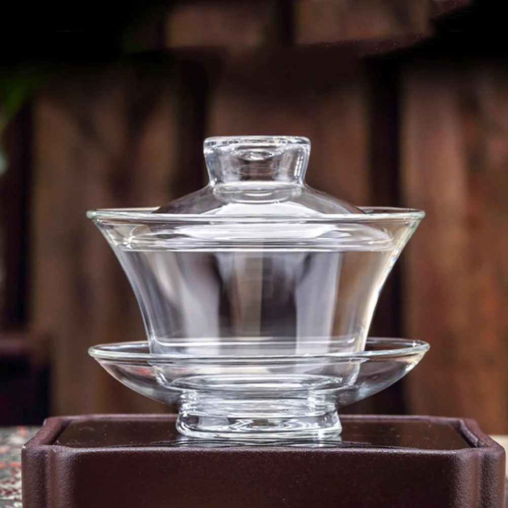 

Transparent Tea Drinking Bowl Cup with Lid Hot Chocolate Glass Mugs Crystal Coffee Travel