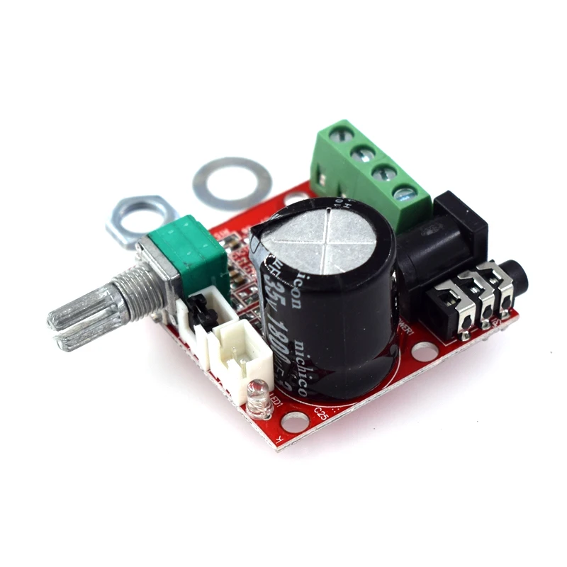 12V Mini Hi-Fi PAM8610 Audio Stereo Amplifier Board 2X10W Dual Channel D Class Lowest Price RED