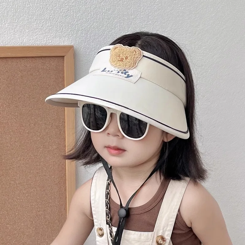 Summer Baby Sun Hat Girls Boys Sun Block Hat Children\'s Hat Cartoon Empty Top Hat