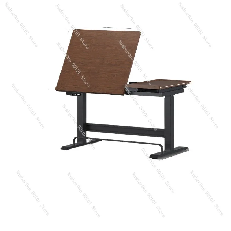 Painting Table, Professional Art Designer's Reversible Desk, Electric Height-Adjustable Workbench, Perfect for Artists Designers