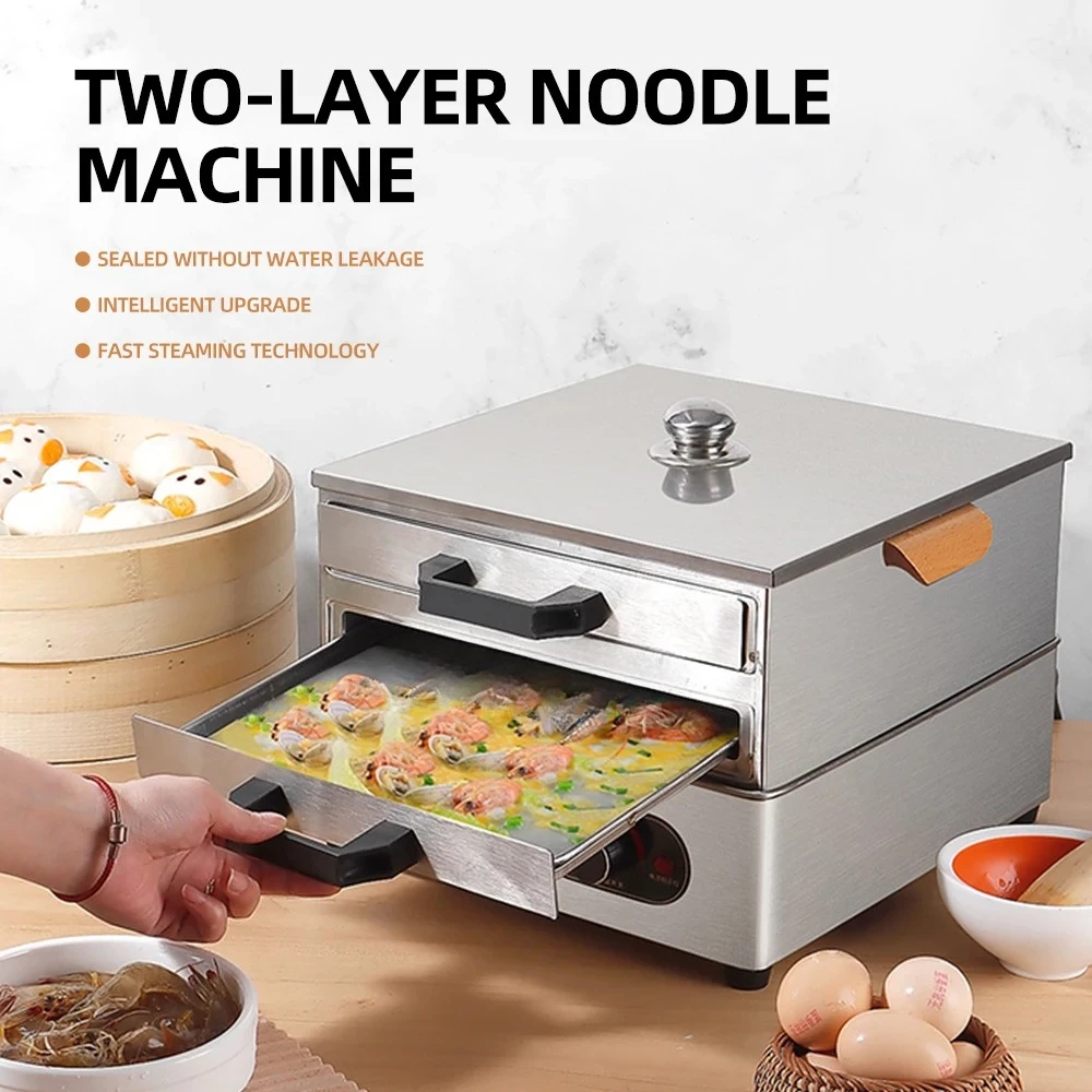 Rice Noodle Roll Machine Maker Temperature Control Household Electric Steamer