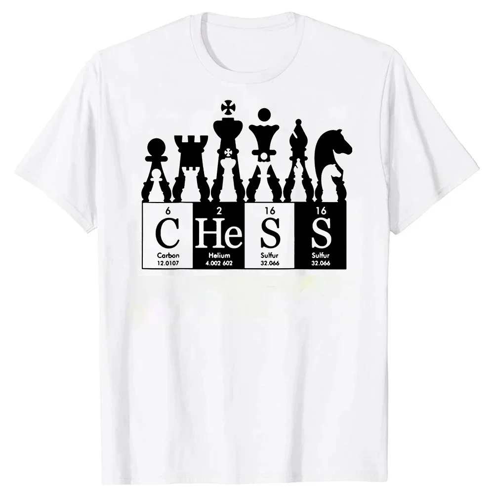 Classic Chess Player Periodic T-Shirt Men Women Plus Size Fashion O-Neck Casual Harajuku Oversized Unisex Tees