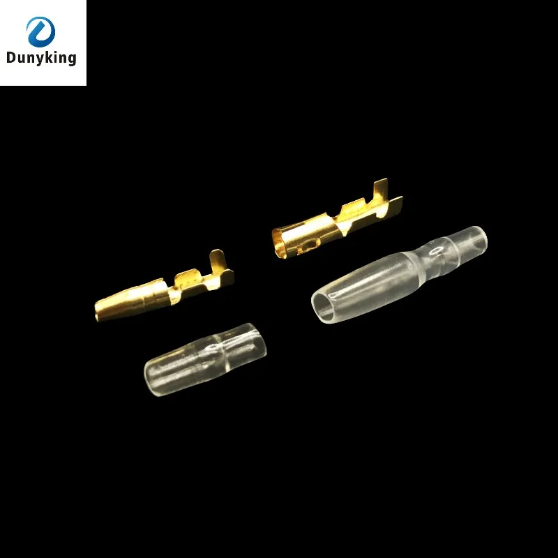 

4.0 bullet terminal car electrical wire connector diameter 4mm pin set 50sets=200pcs Female + Male + Case Cold press terminal