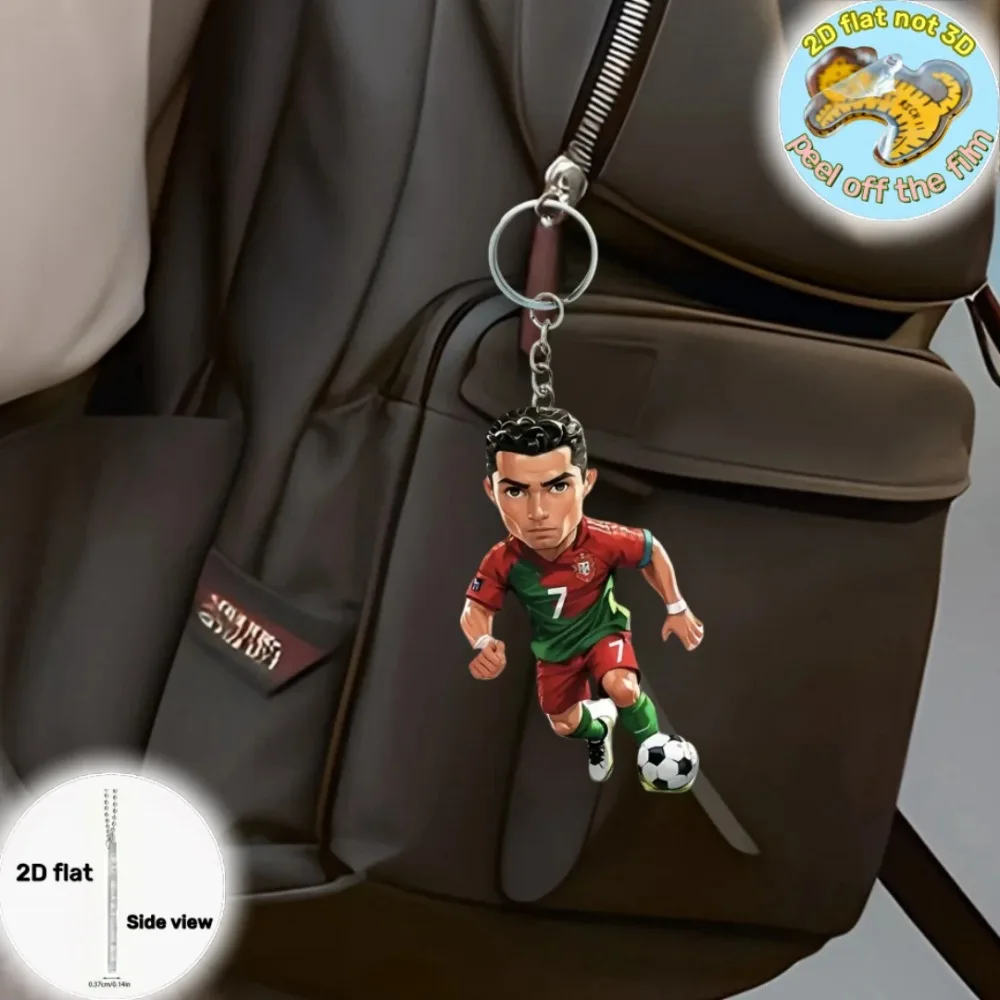 Cristiano Ronaldo Fußballspieler Acryl-Anhänger Schlüsselanhänger, Urlaubsgeschenk, Event- und Partygeschenk, Schlüsselanhänger – Detail 3
