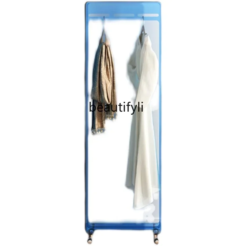 

Acrylic Living Room Bedroom Coat Rack Floor Wardrobe Clothing Store Movable Clothes Rack